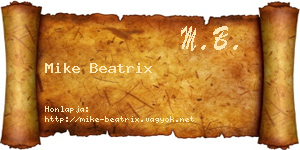 Mike Beatrix névjegykártya
